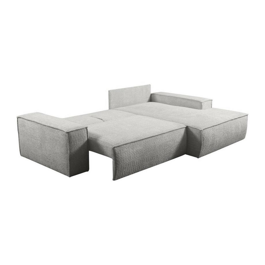 PASCAL MORABITO Canapé d'angle conible en tissu bouclette AMELIA de PASCAL MORABITO Angle droit  