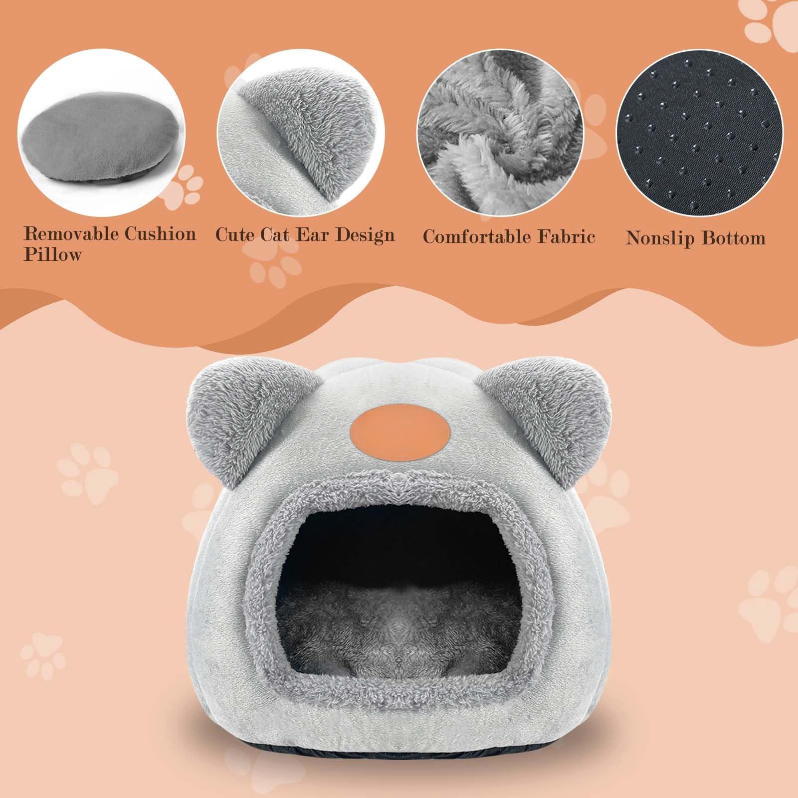 Alopini  Lits chauds grotte pour chats Lits apaisants pour chats et petits chiens Dormir 