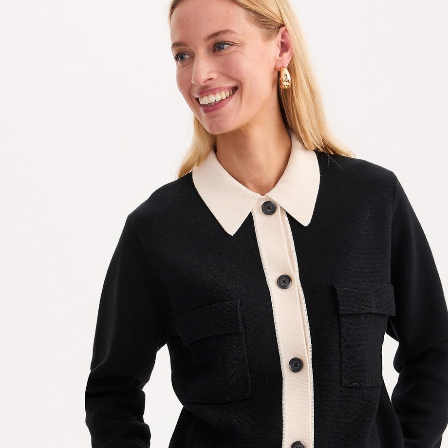 La Redoute Collections Cardigan col polo  