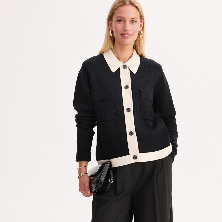 Cardigan col polo