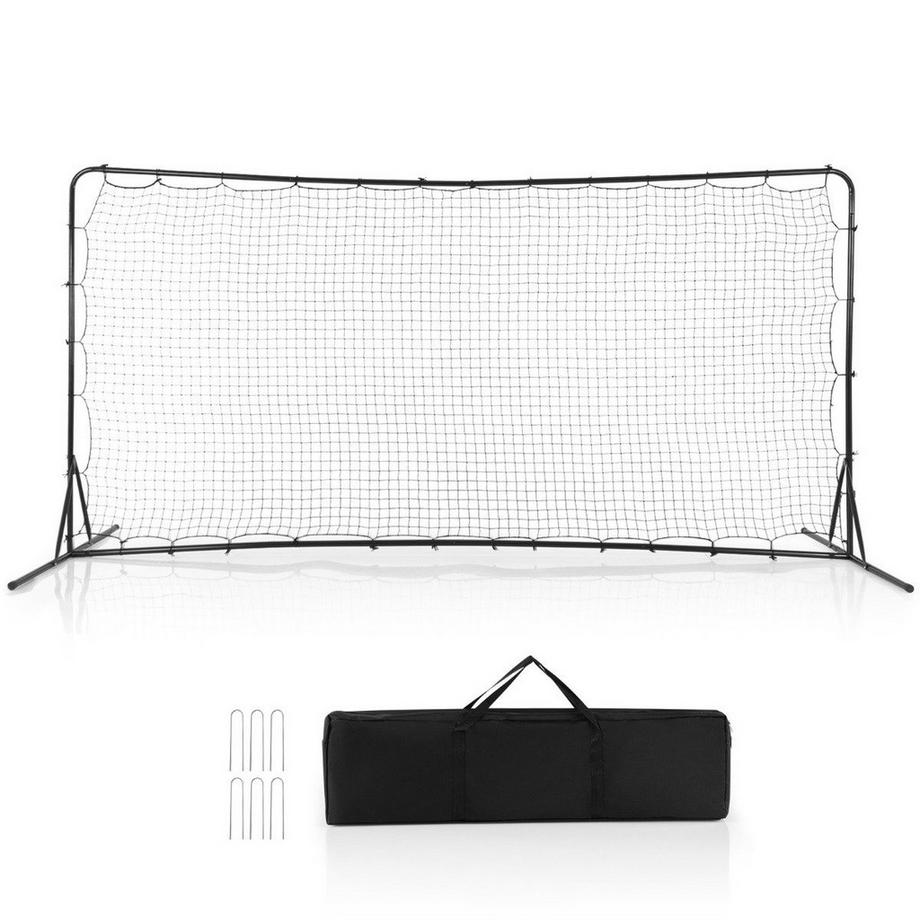 Northix  But de football pour enfants 372,5 x 182,5 cm Buts de football pour but de football de jardin avec sac de transport noir 