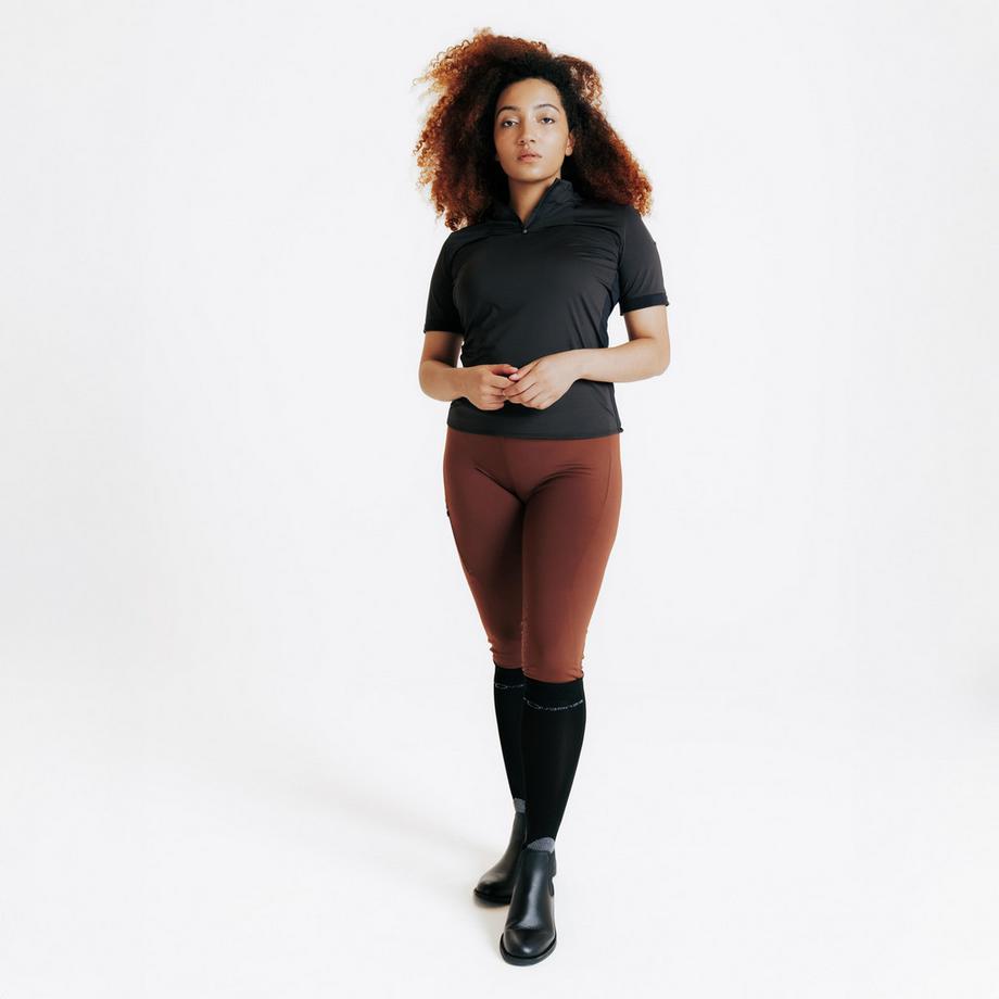 FOUGANZA  Leggings equitazione donna full grip poliestere 