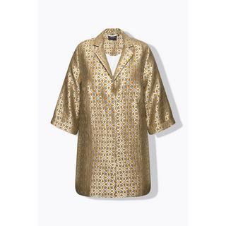 Ulla Popken Jacquard Jacke A-Linie Reverskragen 3/4 Arm  