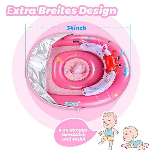 Activity-board  Schwimmring Baby mit UPF50+ Sonnendach & Spielzeug, Schwimmhilfe Baby für Pool, Kleinkind Pool 