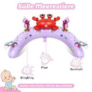 Activity-board  Schwimmring Baby mit UPF50+ Sonnendach & Spielzeug, Schwimmhilfe Baby für Pool, Kleinkind Pool 