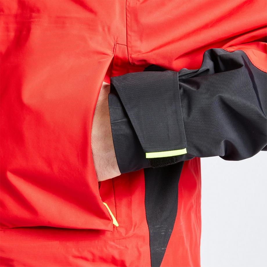 DECATHLON  Wind- und wasserdichte Segeljacke , Offshore 900, Rot 