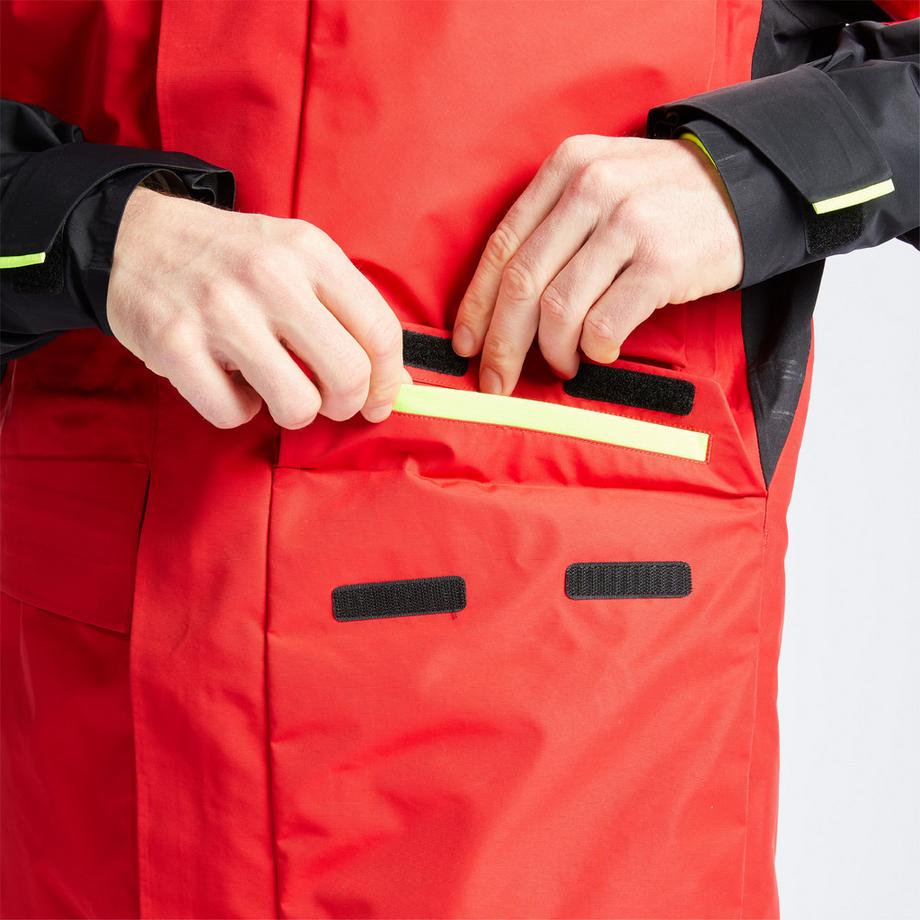 DECATHLON  Wind- und wasserdichte Segeljacke , Offshore 900, Rot 