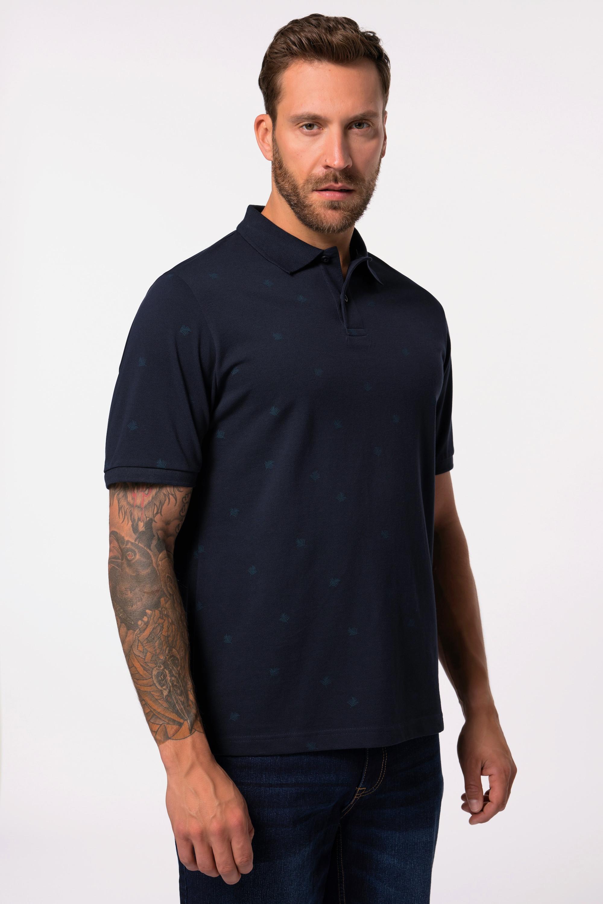 JP1880 Polo Halbarm Pique Minimalmuster  