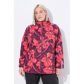 Ulla Popken Giacca Antipioggia Leggera Impermeabile Ripiegabile con Cappuccio  