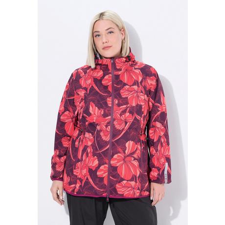 Ulla Popken Giacca Antipioggia Leggera Impermeabile Ripiegabile con Cappuccio  