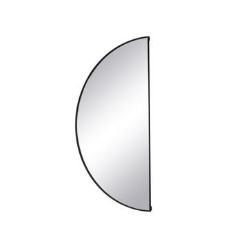 Miroir demi-cercle design en métal - L.50 x H.100 cm - Noir - GAVRA