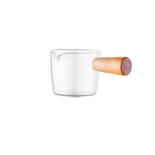 Northio  Gobelet en verre avec anse en bois - 100 ml 