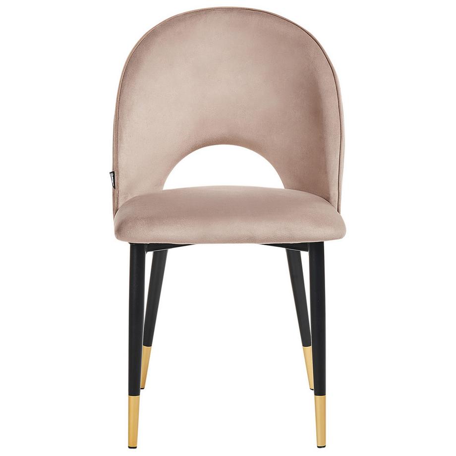 Beliani Lot de 2 chaises de salle à manger en Velours  MAGALIA  