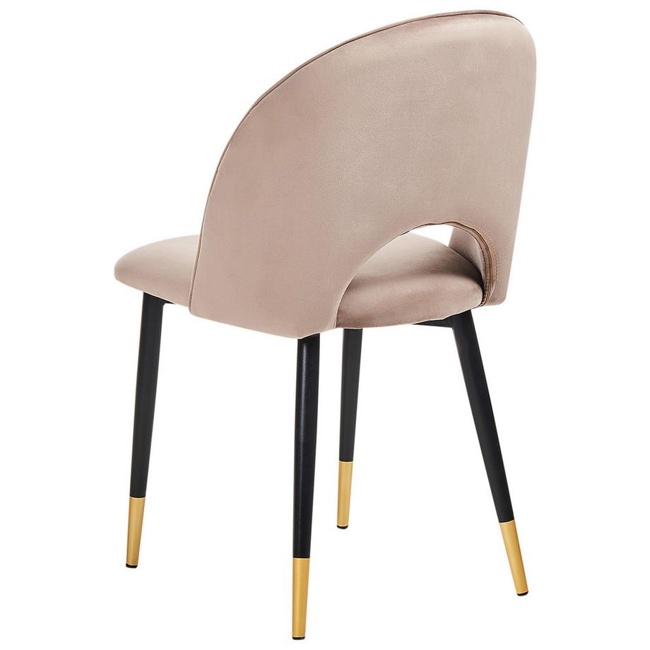 Beliani Lot de 2 chaises de salle à manger en Velours  MAGALIA  