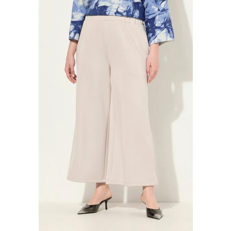 Ulla Popken  Jupe-culotte large en jersey, ceinture élastique et longueur au mollet 