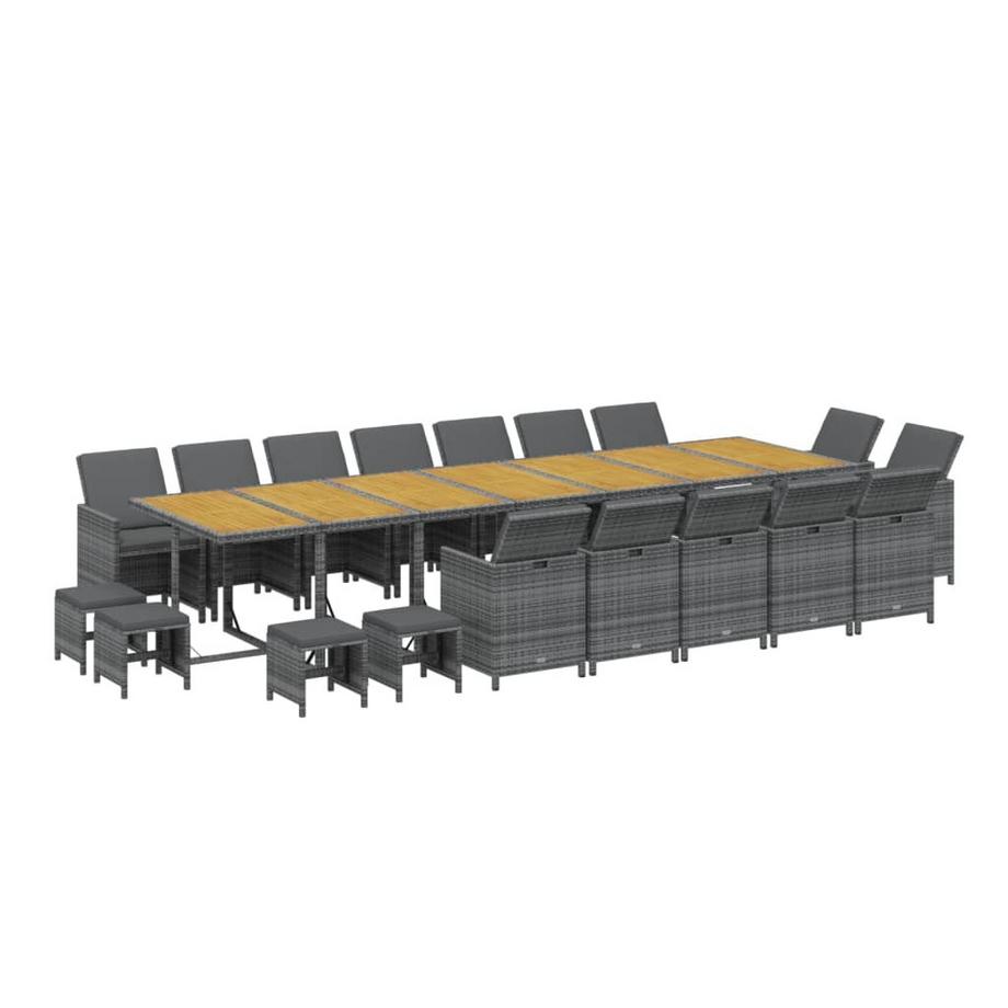 VidaXL Ensemble de salle à manger de jardin rotin synthétique  
