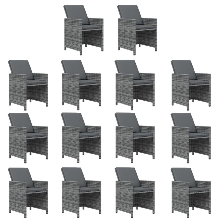 VidaXL Ensemble de salle à manger de jardin rotin synthétique  