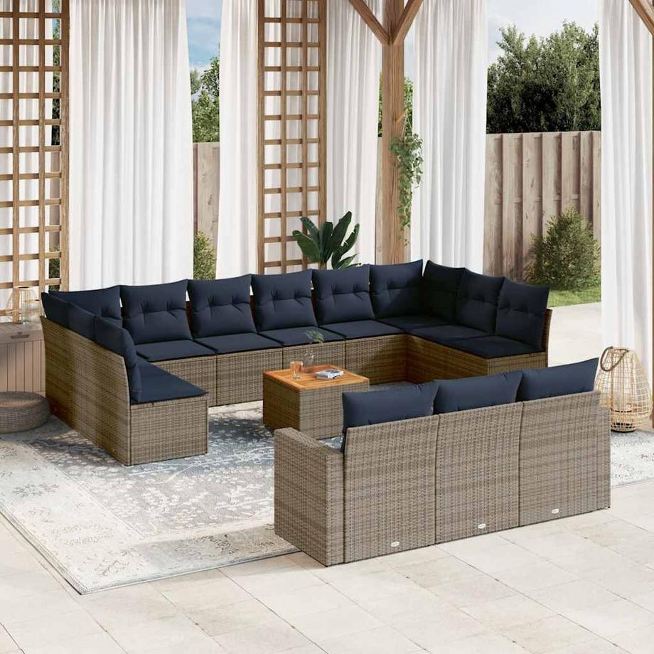 VidaXL Ensemble de canapés de jardin rotin synthétique  
