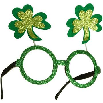St. Patrick’s Day Spassbrille mit Kleeblättern