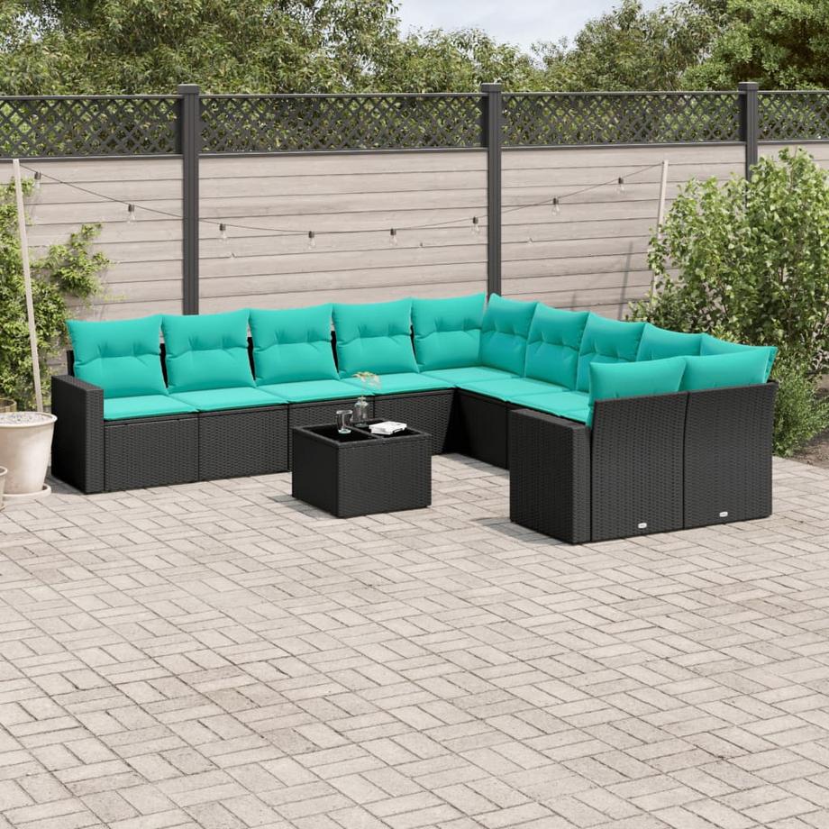 VidaXL Ensemble de canapés de jardin rotin synthétique  