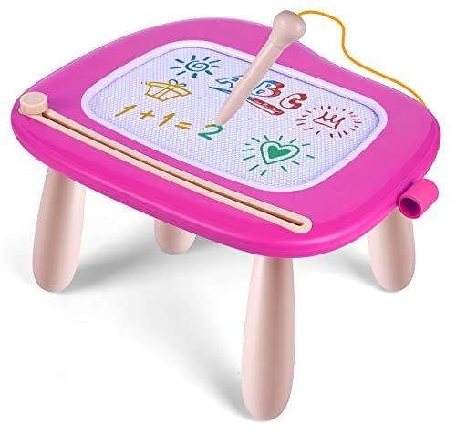 Activity-board  Kinderspielzeug ab 1 Jahr, Magnetische Maltafel Zaubertafel Bunt Zeichentafel Magnettafel mit 4 