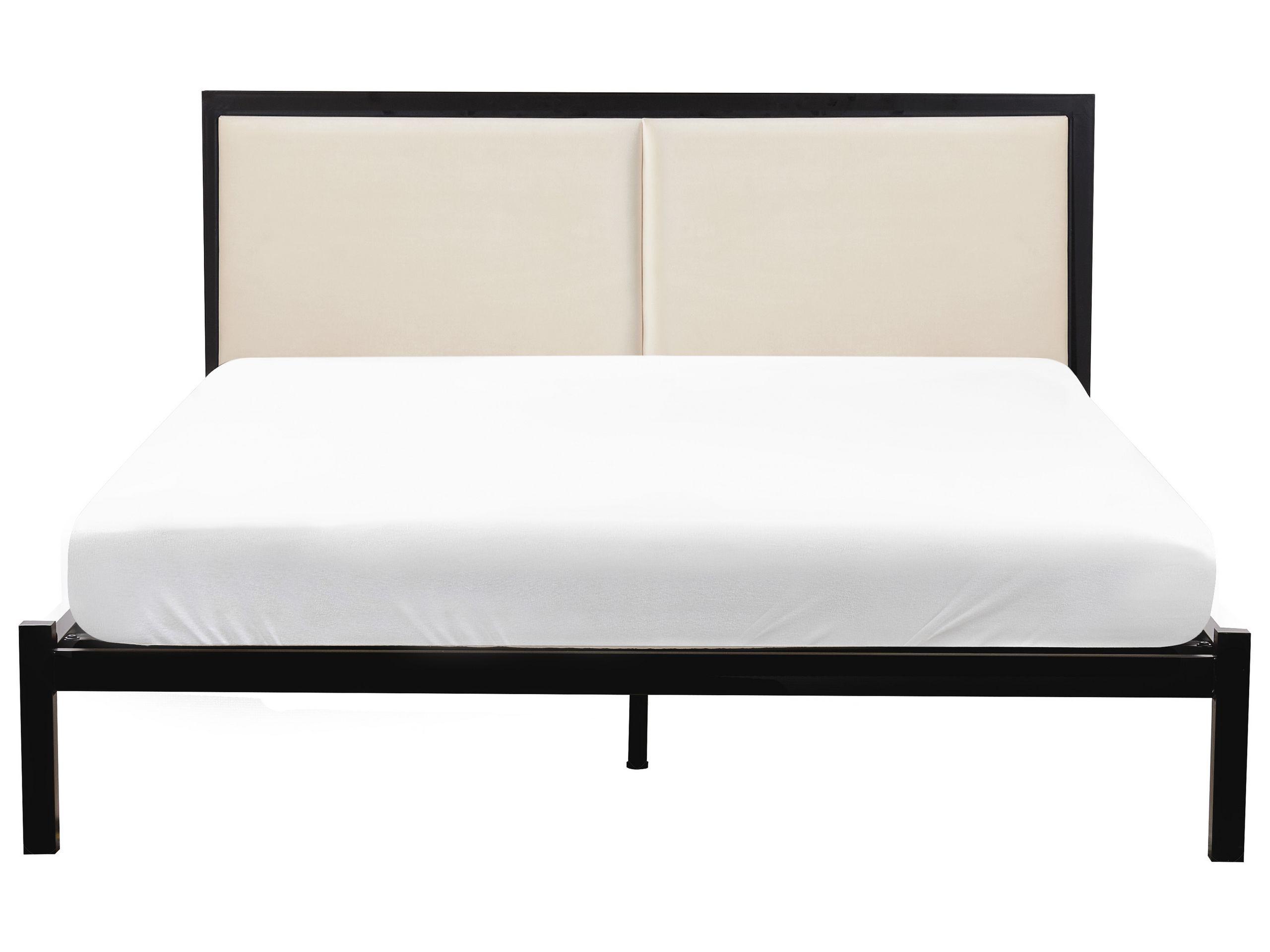 Beliani Lit avec sommier en Acier Industriel CLAMART  