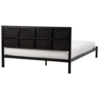 Beliani Lit avec sommier en Acier Industriel CLAMART  