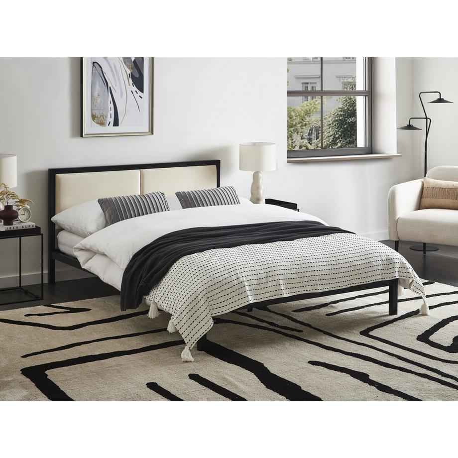 Beliani Bett mit Lattenrost aus Stahl Industriell CLAMART  