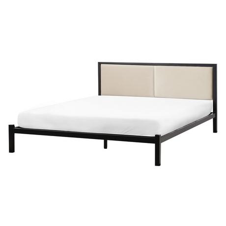 Beliani Lit avec sommier en Acier Industriel CLAMART  