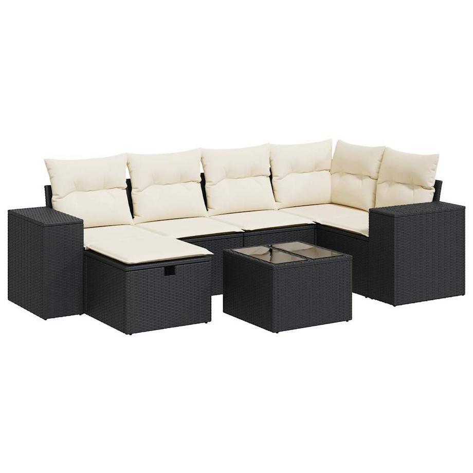 set di divani da giardino Polirattan