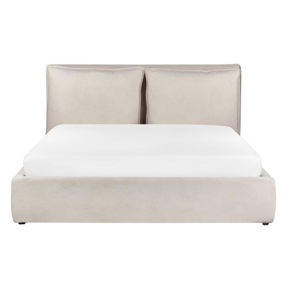 Beliani Bett mit Stauraum aus Stoff Modern BAJONNA  