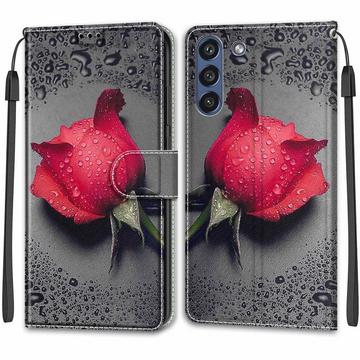 Galaxy S21 FE - Étui en cuir coque Rose