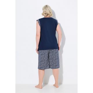 Ulla Popken Shorty Deux Pièces Encolure Ronde Sans Manches Jambe Large  