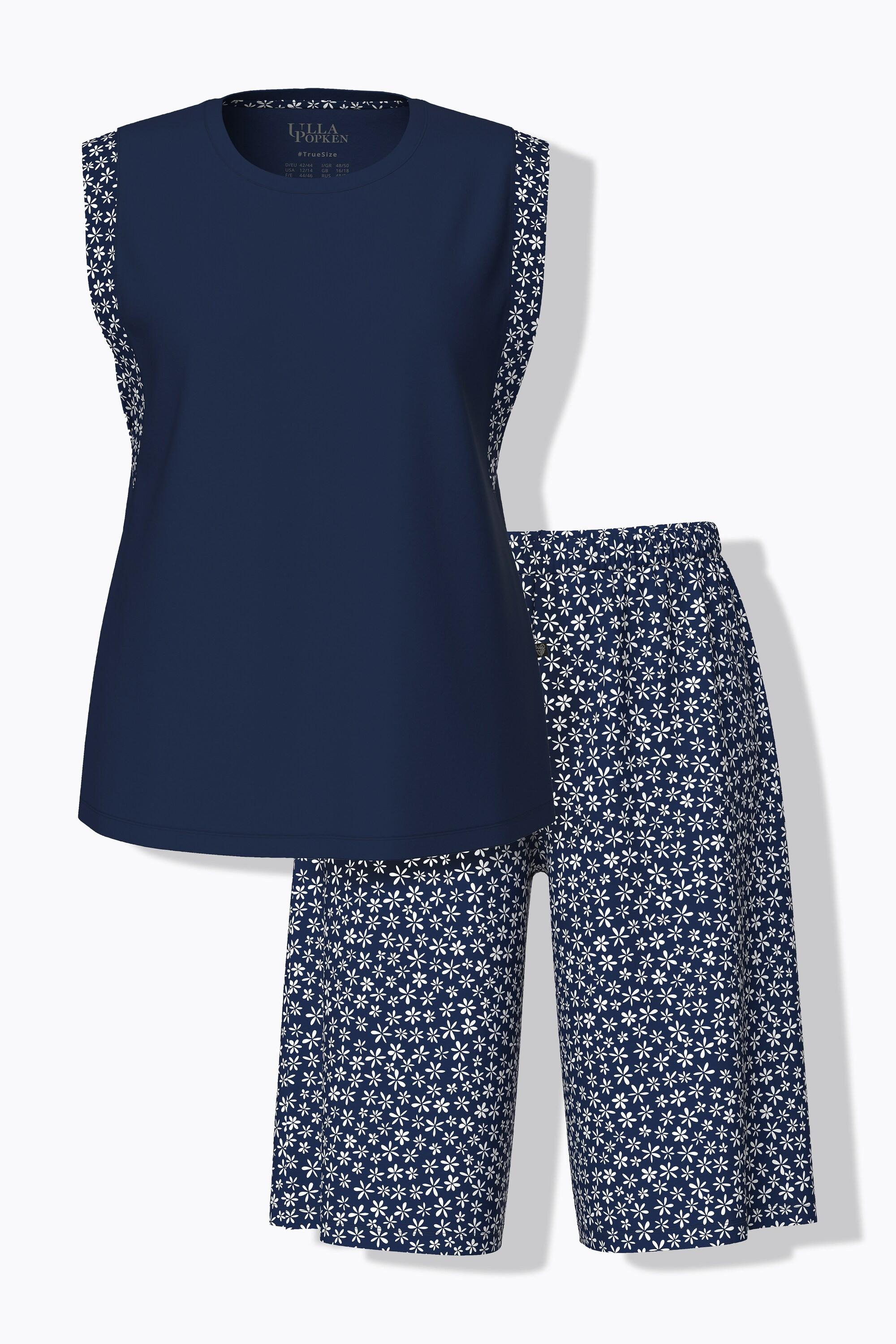 Ulla Popken Shorty Deux Pièces Encolure Ronde Sans Manches Jambe Large  