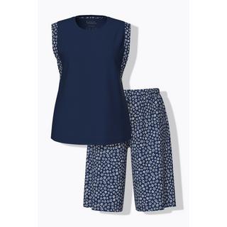 Ulla Popken Shorty Deux Pièces Encolure Ronde Sans Manches Jambe Large  