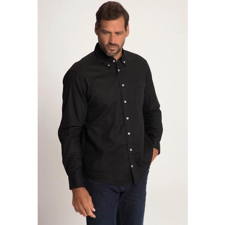 JP1880  Leinenmixhemd, Langarm, Buttondown-Kragen, Modern Fit 