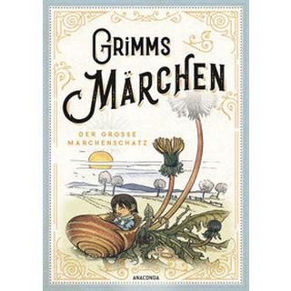 Grimms Märchen - vollständige und illustrierte Schmuckausgabe mit Goldprägung Grimm, Jacob; Grimm, Wilhelm Copertina rigida 