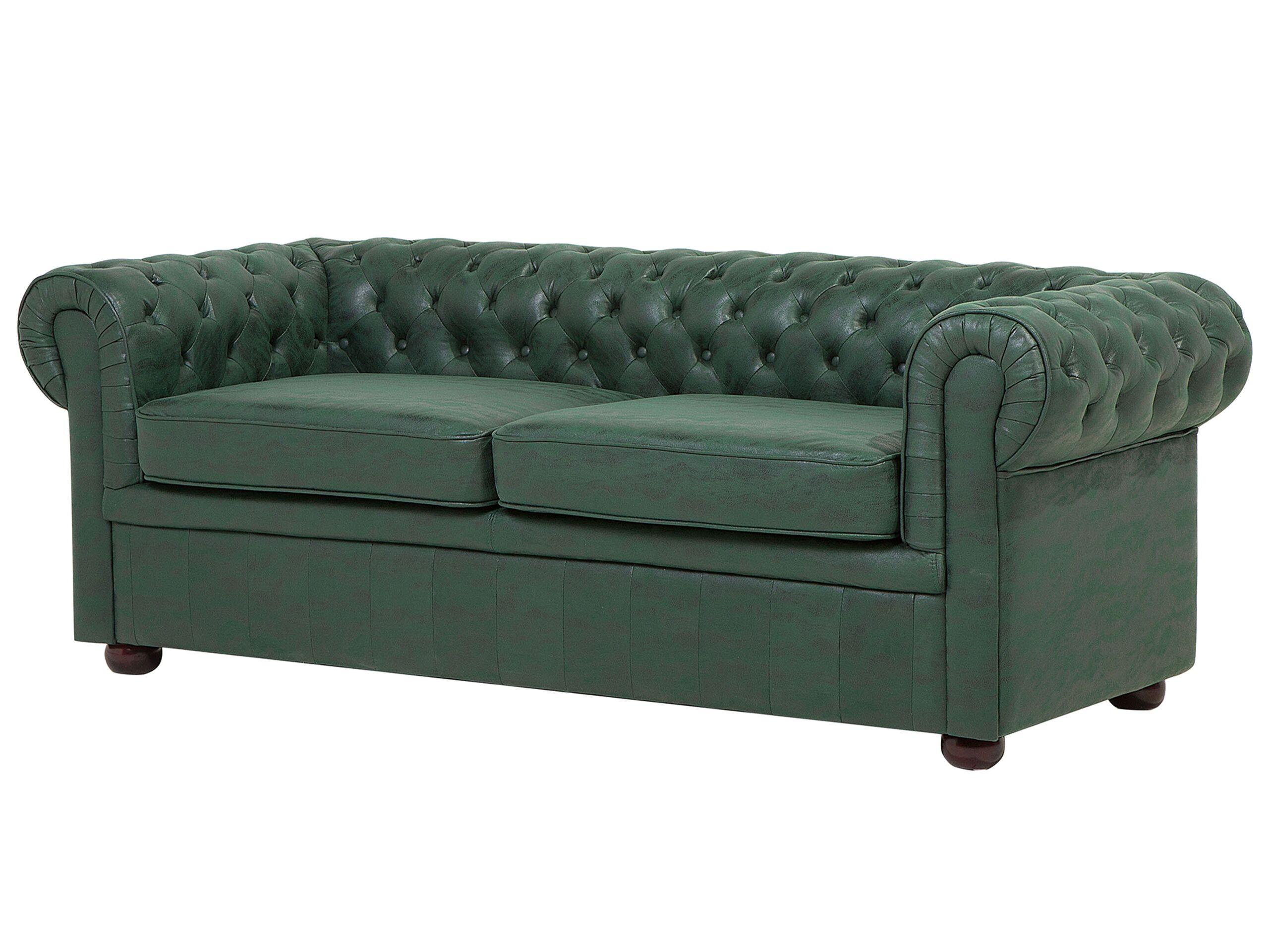 Beliani Canapé 3 places en Cuir PU Glamour CHESTERFIELD  