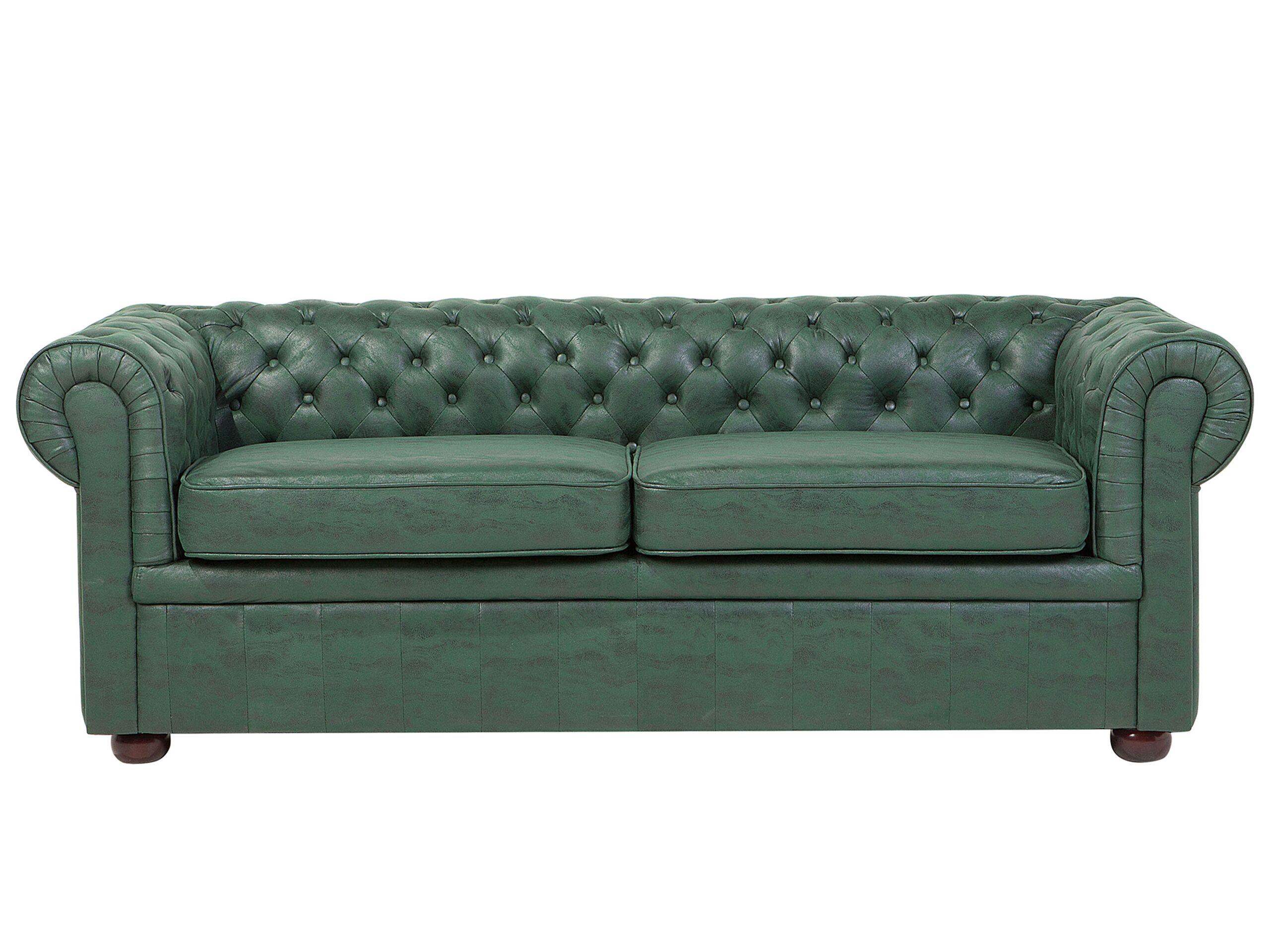 Beliani Canapé 3 places en Cuir PU Glamour CHESTERFIELD  