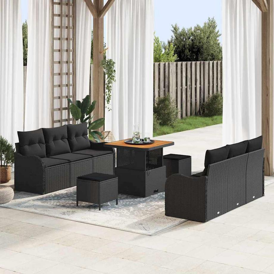 VidaXL Ensemble de canapé de jardin poly rattan  