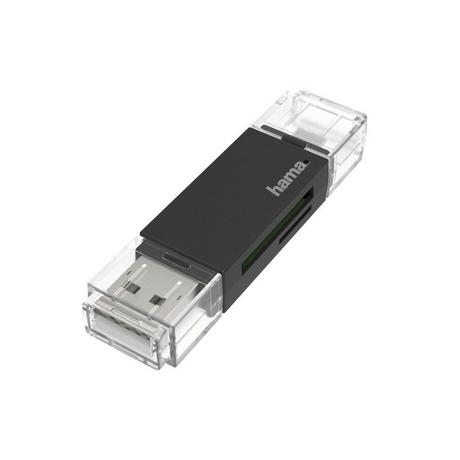 hama  00200130 Kartenleser USB/Micro-USB Schwarz 