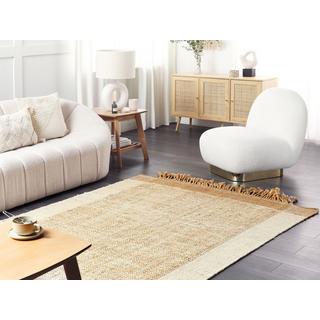 Beliani Tapis en Jute Boho DEDEMLI  