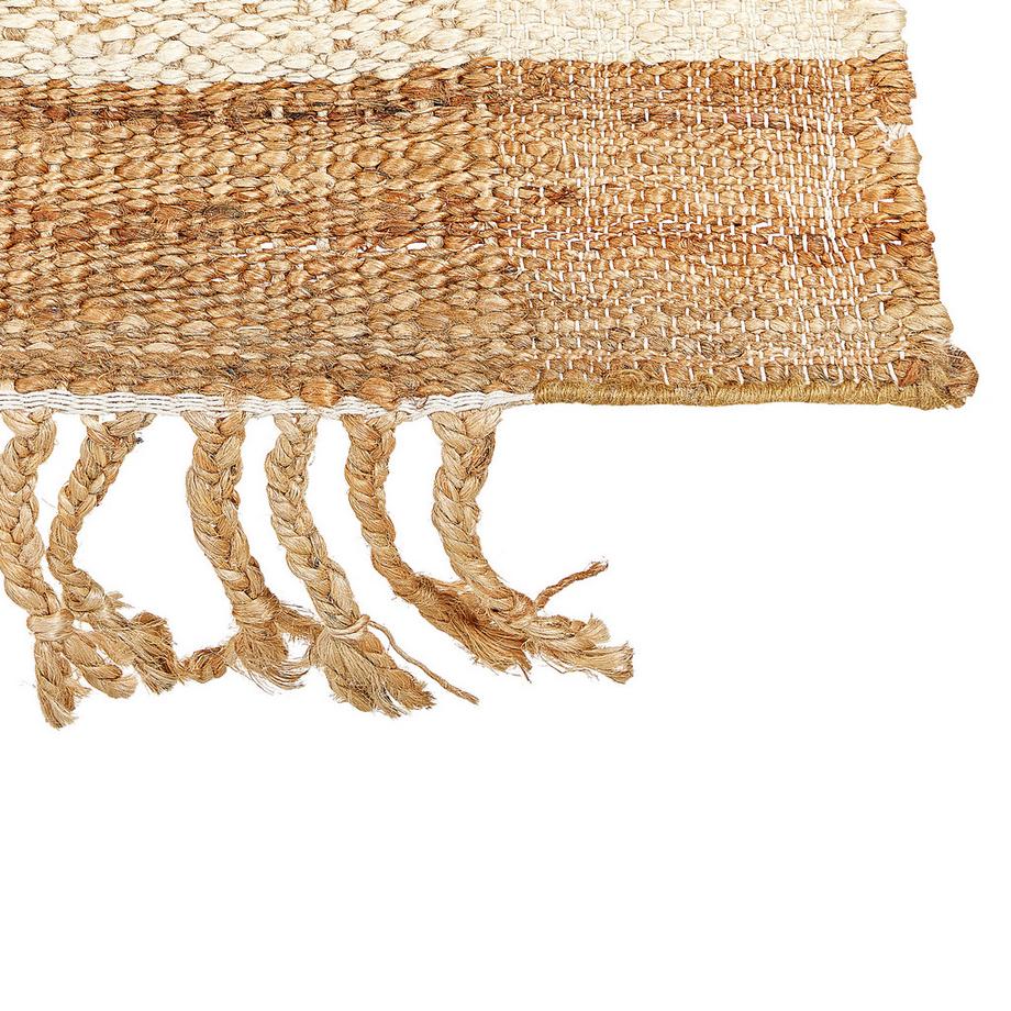 Beliani Tapis en Jute Boho DEDEMLI  