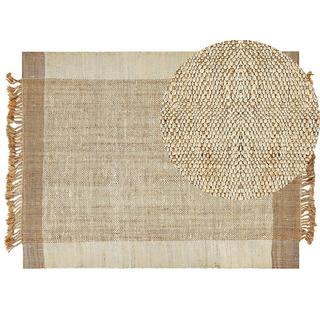 Beliani Tapis en Jute Boho DEDEMLI  