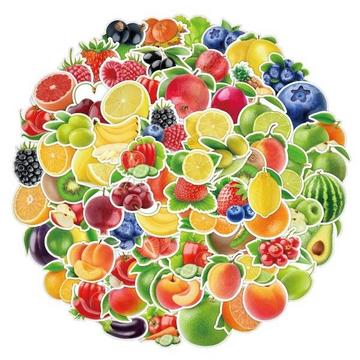 Mega confezione di adesivi - Frutta e verdura