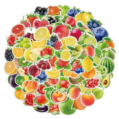 Gameloot Mega Pack d'Autocollants - Fruits et Légumes  