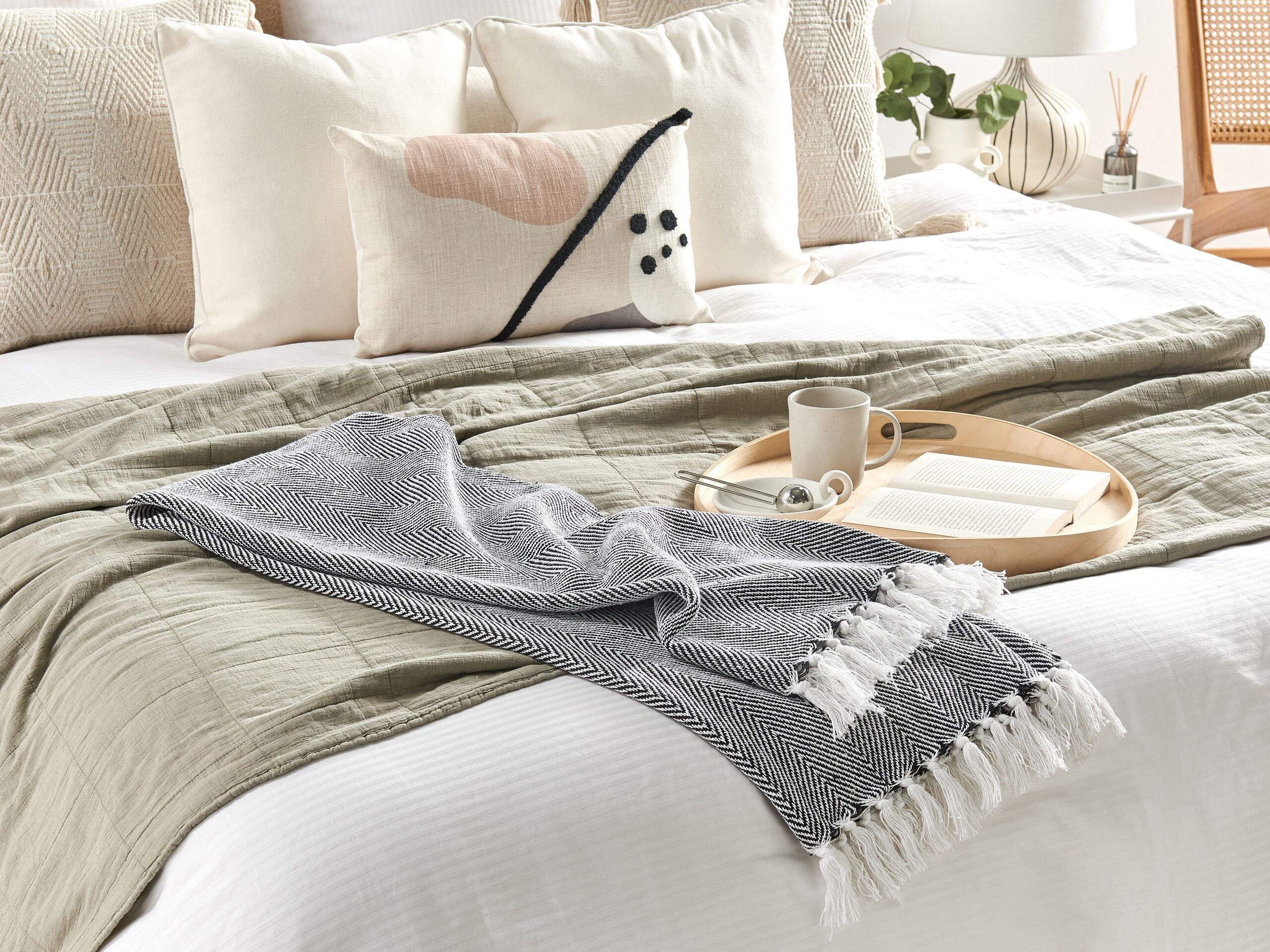 Beliani Coperta in Cotone Scandinavo Tangier  