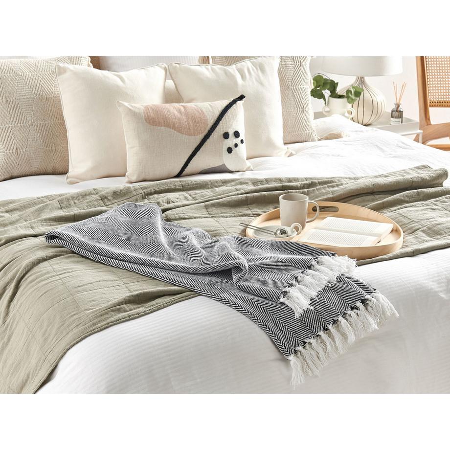 Beliani Coperta in Cotone Scandinavo Tangier  