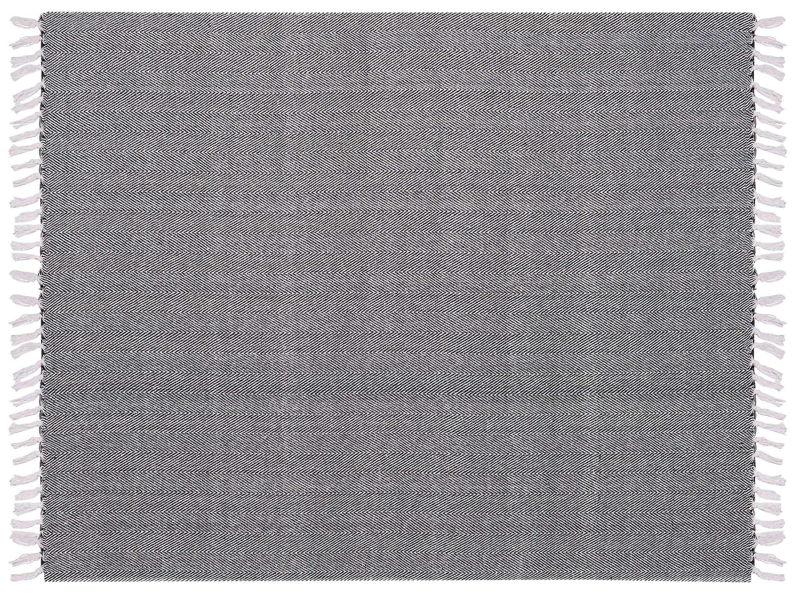 Beliani Tangier Skandinavische Baumwoll-Kuscheldecke  