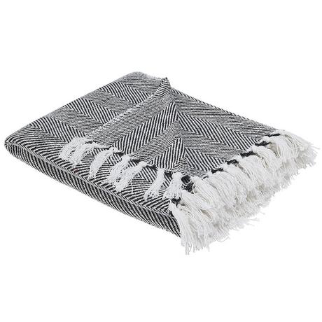 Beliani Coperta en Cotone Scandinavo TANGIER  